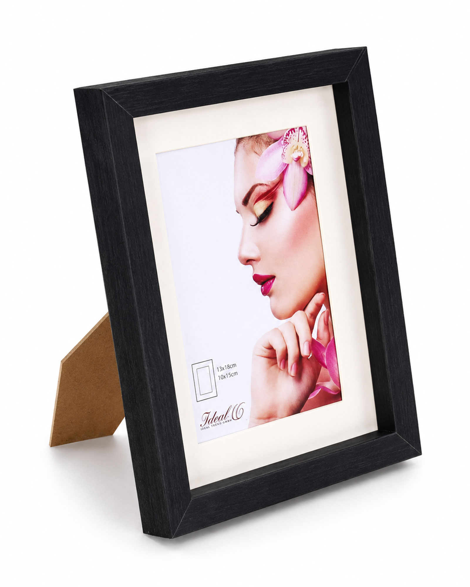 3D Objektrahmen Holz Bilderrahmen Wanddeko Collage Poster Shirt Trikot Rahmen HR - Farbe: Schwarz | Format: 13x18