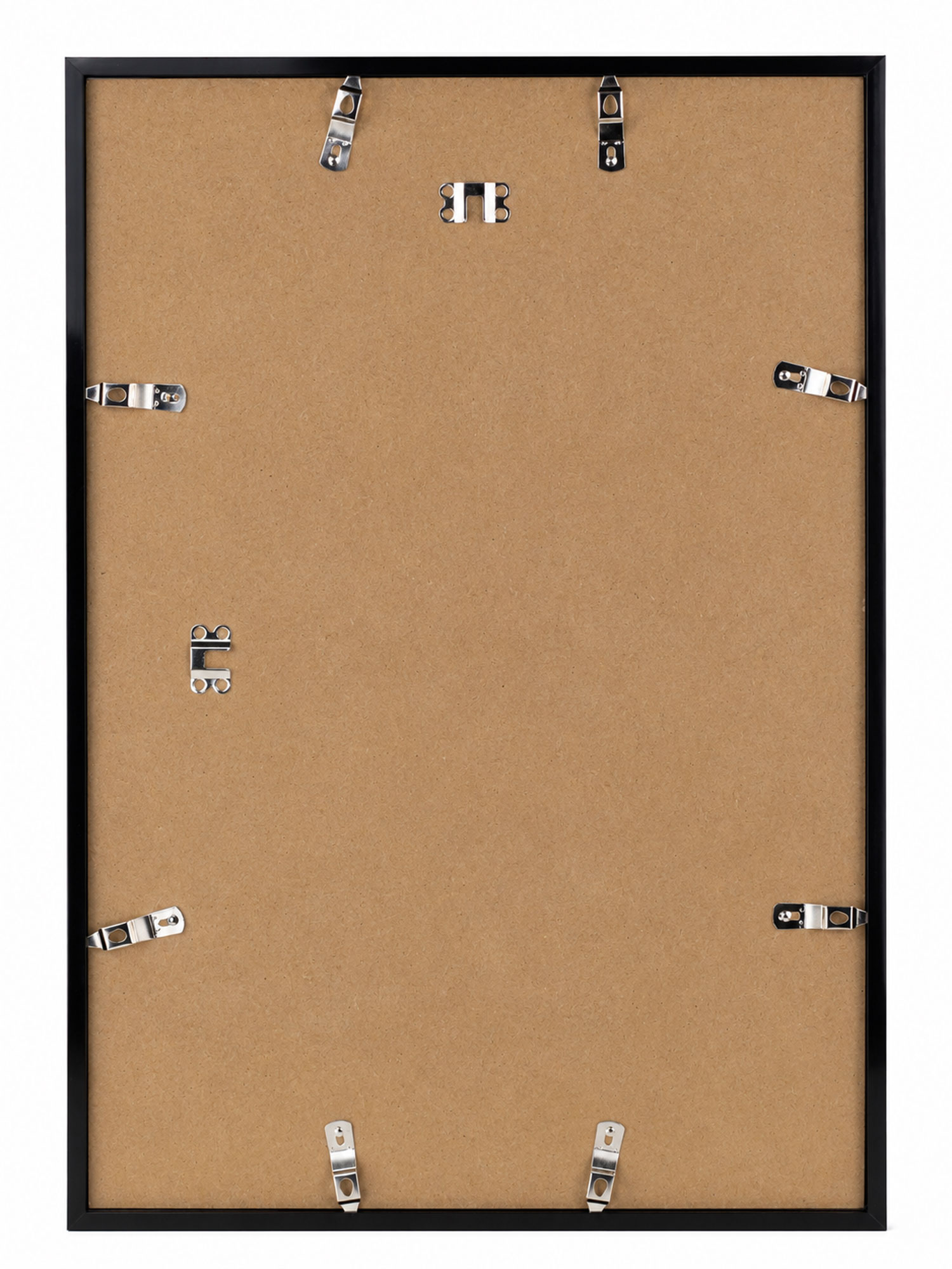 Kunststoff Bilderrahmen Modern Style mit gehärtetem Glas & Passepartout Blockprofil Collage Foto Rahmen Wanddeko für Fotowand - Farbe: Schwarz | Format: 40x60 | Pack: 3