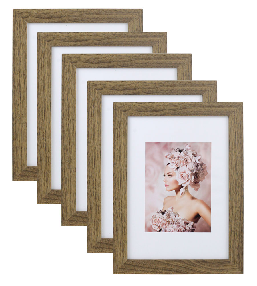 Pack Set Holz Bilderrahmen Foto Plexi Rahmen Acryl Collage Wanddeko Poster S215 - Farbe: Schwarz | Format: 10x15 | Pack: 3
