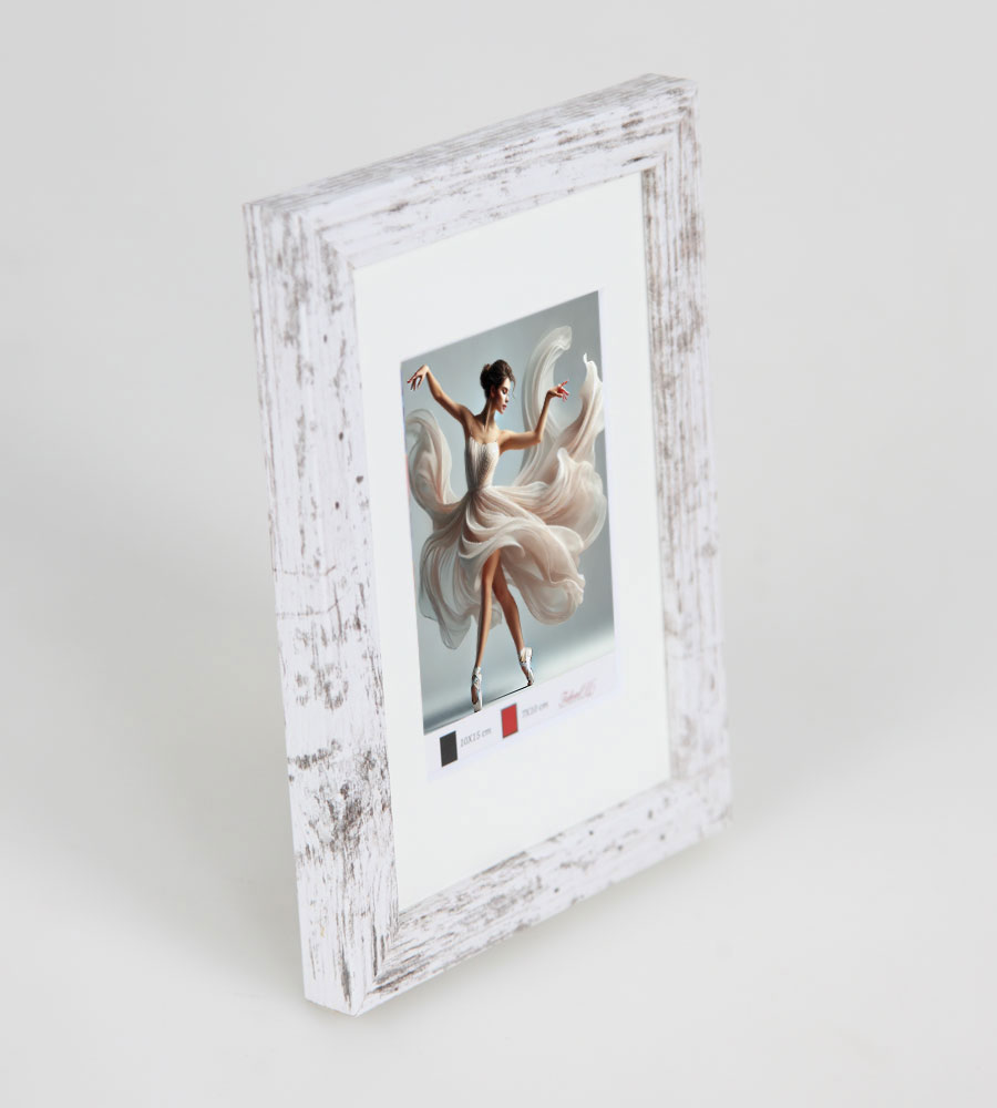 Holzbilderrahmen mit Passepartout Elegantes Design Foto Rahmen Collage Wanddeko HR-5 Poster -