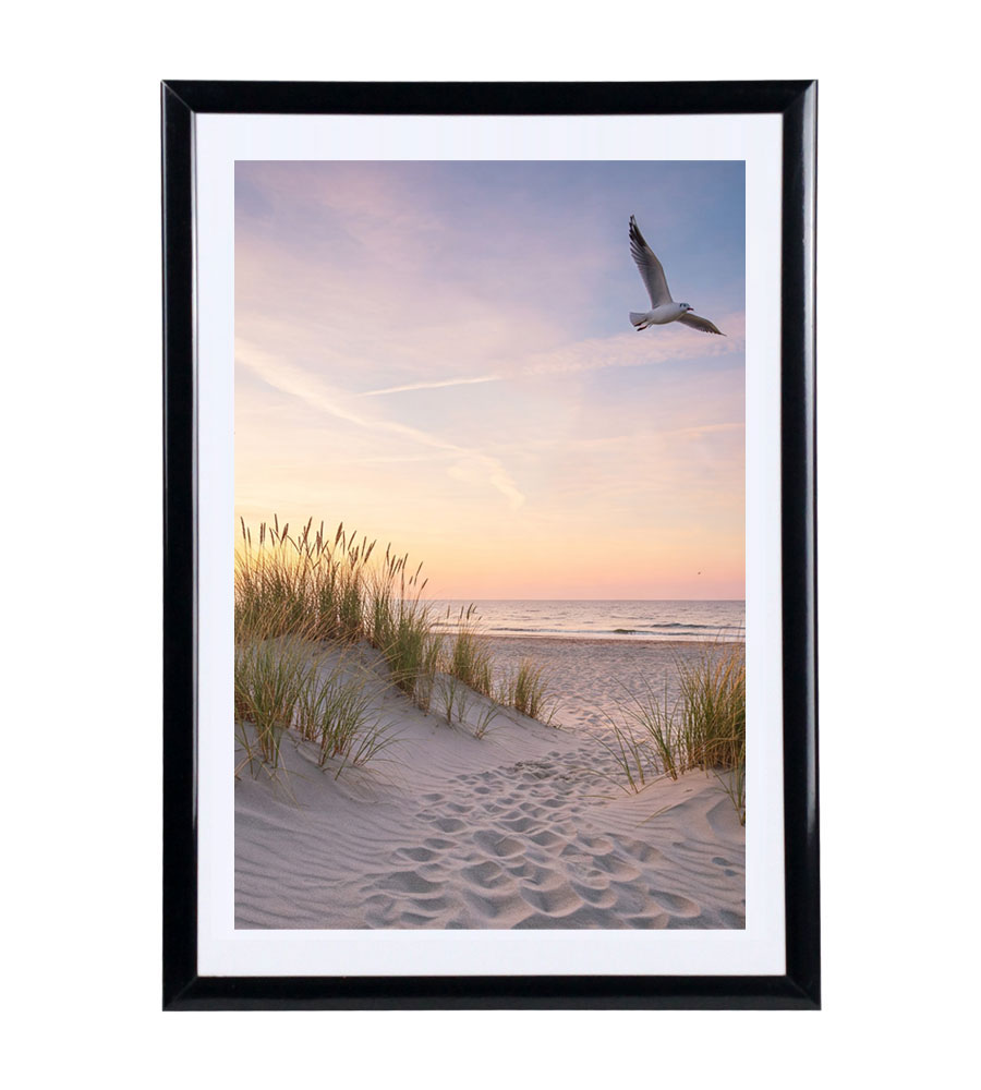 Bilderrahmen Fotorahmen aus Kunststoff Bilder Foto Posterrahmen Collage AC-6 - Farbe: Schwarz | Format: 21x29,7 DIN A4