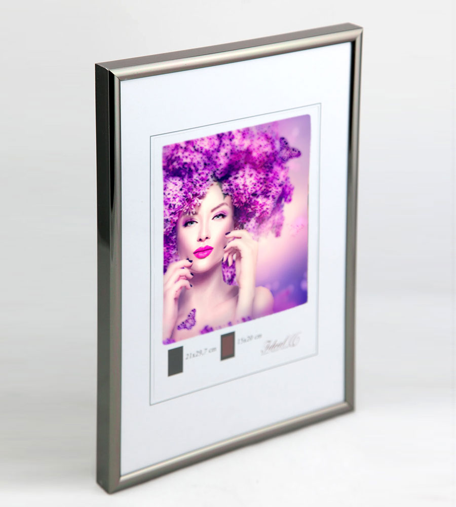 New Lifestyle Kunststoff Bilderrahmen Kunststoffrahmen Bildhalter Bildträger - Farbe: Antrazit | Format: 50x70