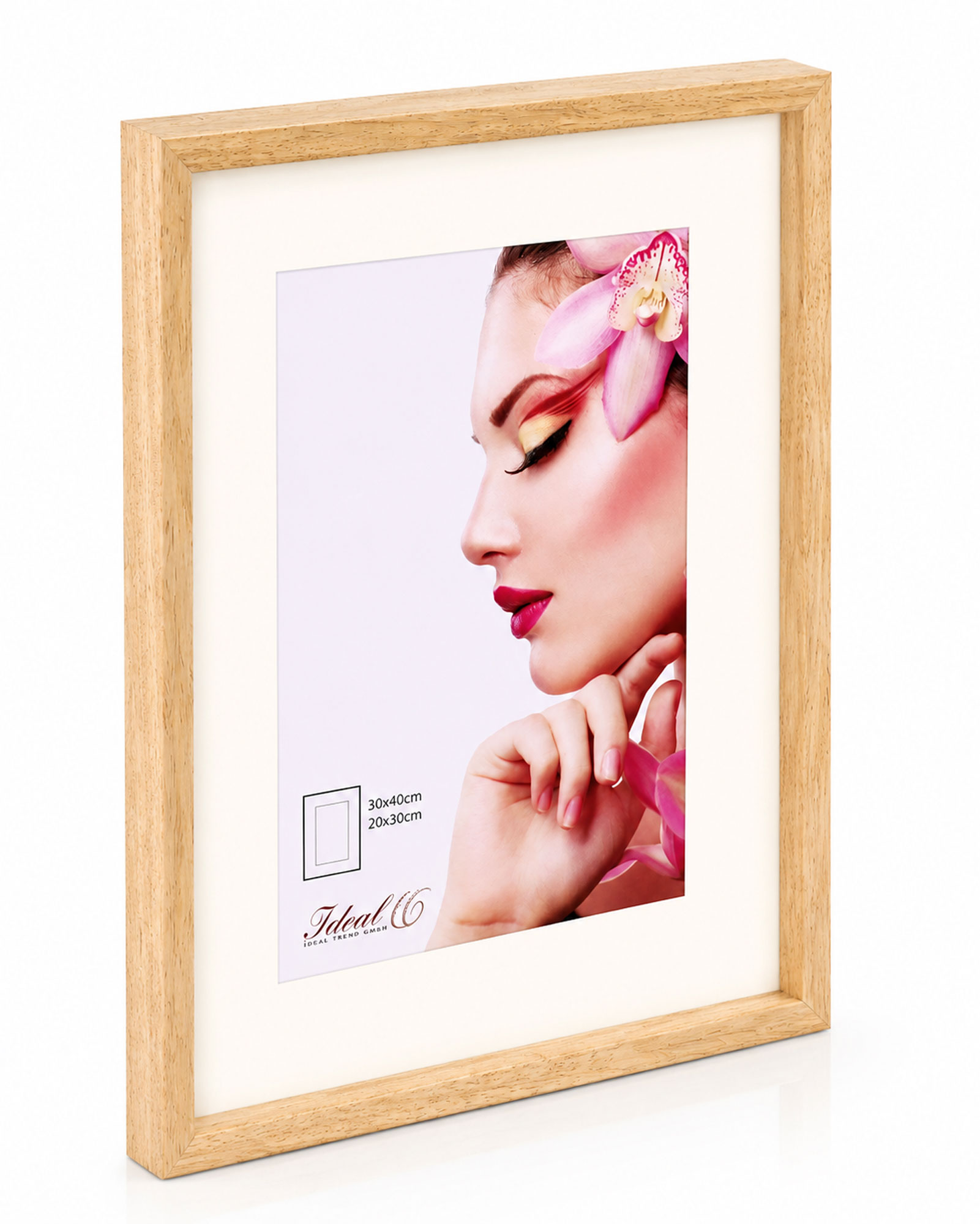 3D Objektrahmen Holz Bilderrahmen Wanddeko Collage Poster Shirt Trikot Rahmen HR - Farbe: Natur | Format: 30x40