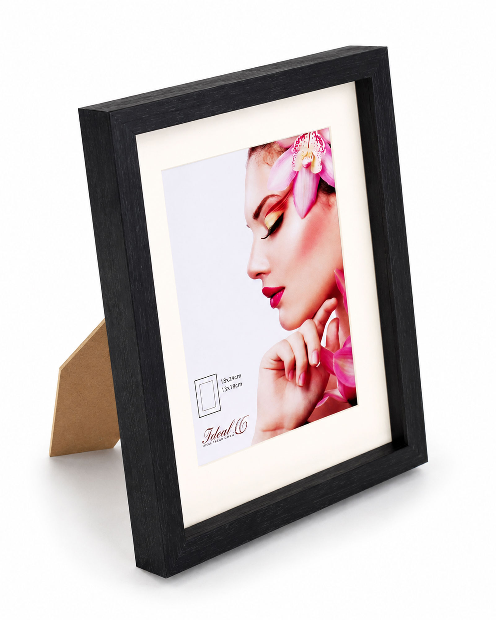 3D Objektrahmen Holz Bilderrahmen Wanddeko Collage Poster Shirt Trikot Rahmen HR - Farbe: Schwarz | Format: 18x24