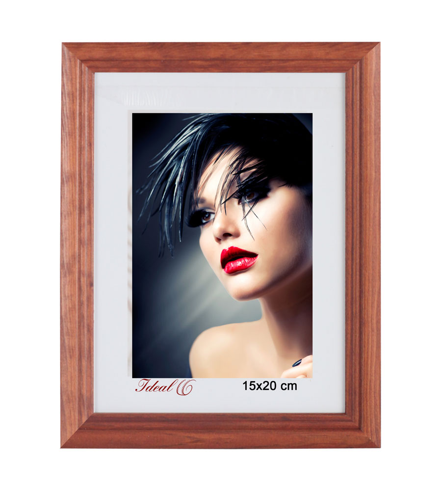 Artos Holz Bilderrahmen Acrylglas Plexi Lifestyle Foto Rahmen Collage Wanddeko Poster - Farbe: Braun | Format: 15x20
