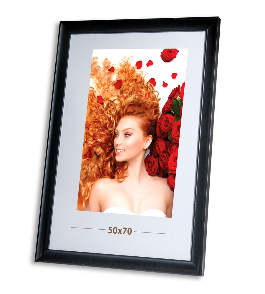 Bilderrahmen Lifestyle Foto Rahmen Collage quadratisch Wanddeko Poster 40D - Farbe: Schwarz | Format: 50x70