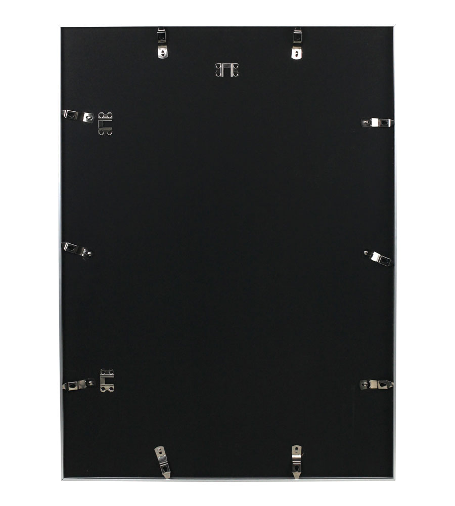 Aluminium Bilderrahmen 3D Rahmen mit Passepartout & gehärtetem Glas Fotorahmen Wandrahmen AL-3 - Farbe: Silber | Format: 50x70