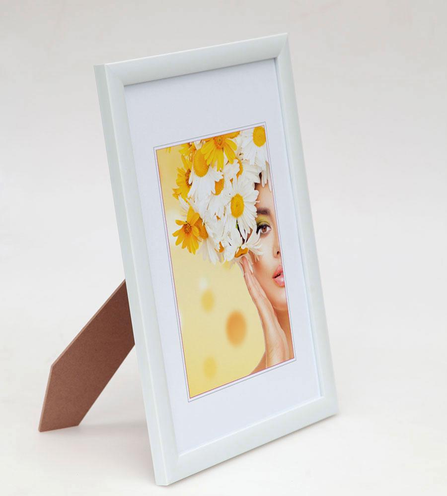 Kunststoffrahmen mit Klarglas Bilderrahmen PS-1 Frame Foto Collage Portraitrahmen Glasscheibe - Farbe: Weiß | Format: 21x29,7 DIN A4