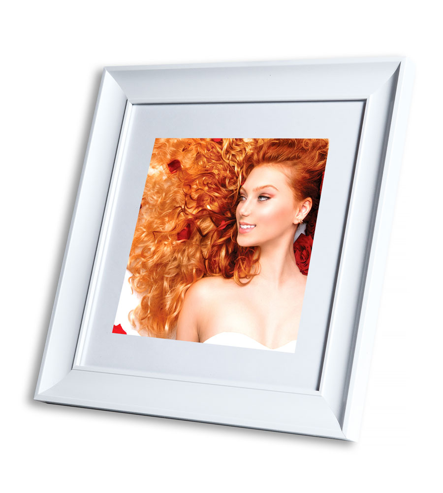 Bilderrahmen Lifestyle Foto Rahmen Collage quadratisch Wanddeko Poster 40D - Farbe: Weiss | Format: 30x30