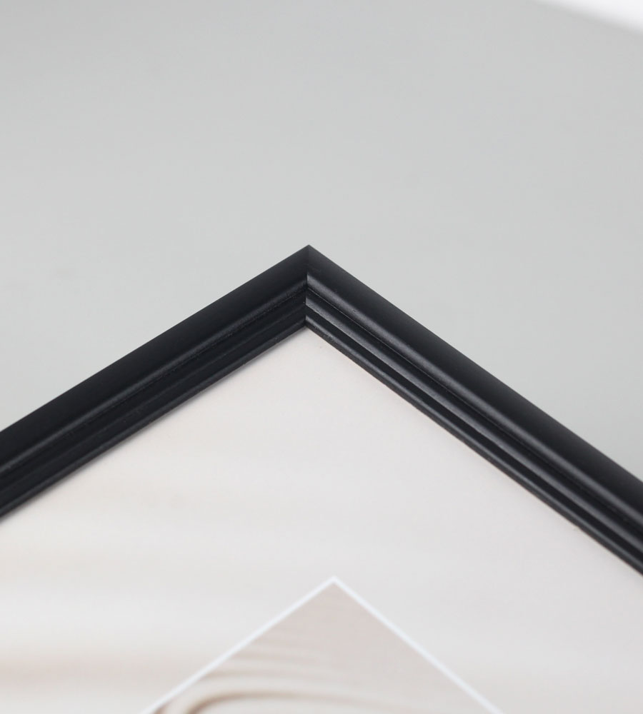 Artos Holz Bilderrahmen Acrylglas Plexi Lifestyle Foto Rahmen Collage Wanddeko Poster - Farbe: Schwarz | Format: 13x18