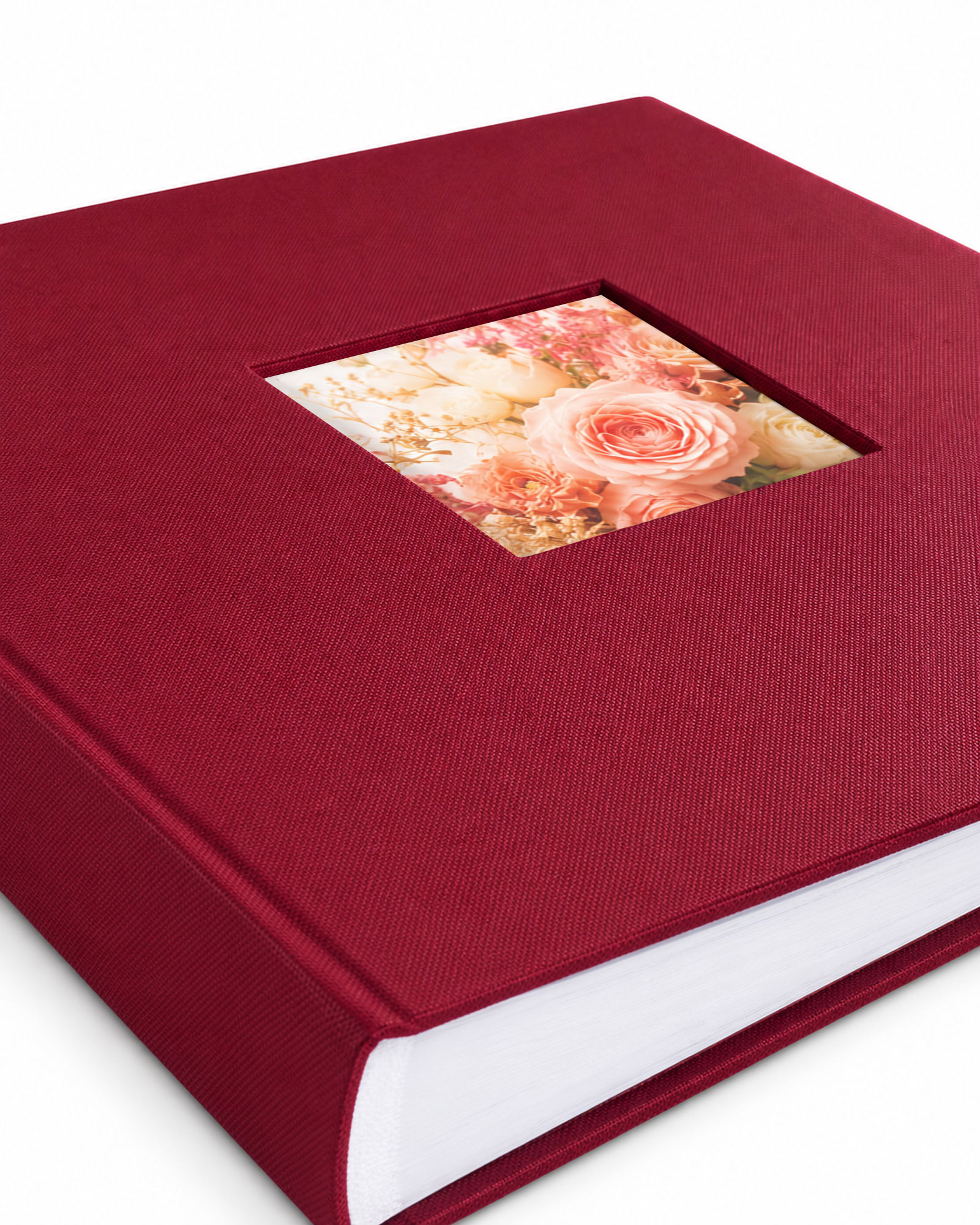 Flair Fotoalbum 30x30 cm 100 weiße Seiten Seiten Jumbo Buchalbum Fotobuch - Farbe: Rot