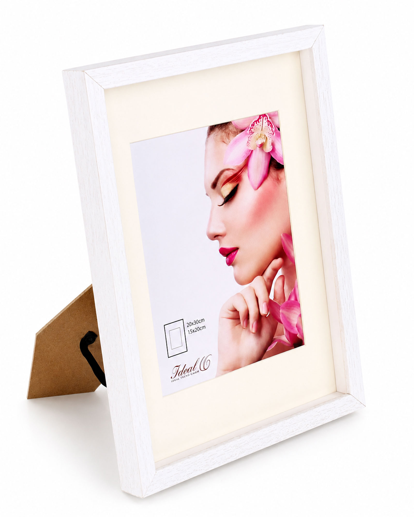 3D Objektrahmen Holz Bilderrahmen Wanddeko Collage Poster Shirt Trikot Rahmen HR - Farbe: Weiß | Format: 20x30