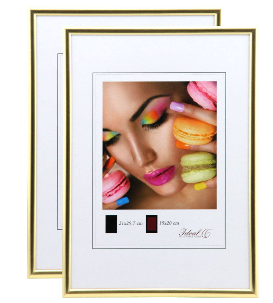New Lifestyle Set Bilderrahmen Wanddeko Collage Poster Rahmen 2er 3er 5er Pack - Pack: 2er | Farbe: Gold | Format: 29,7x42 DIN A3