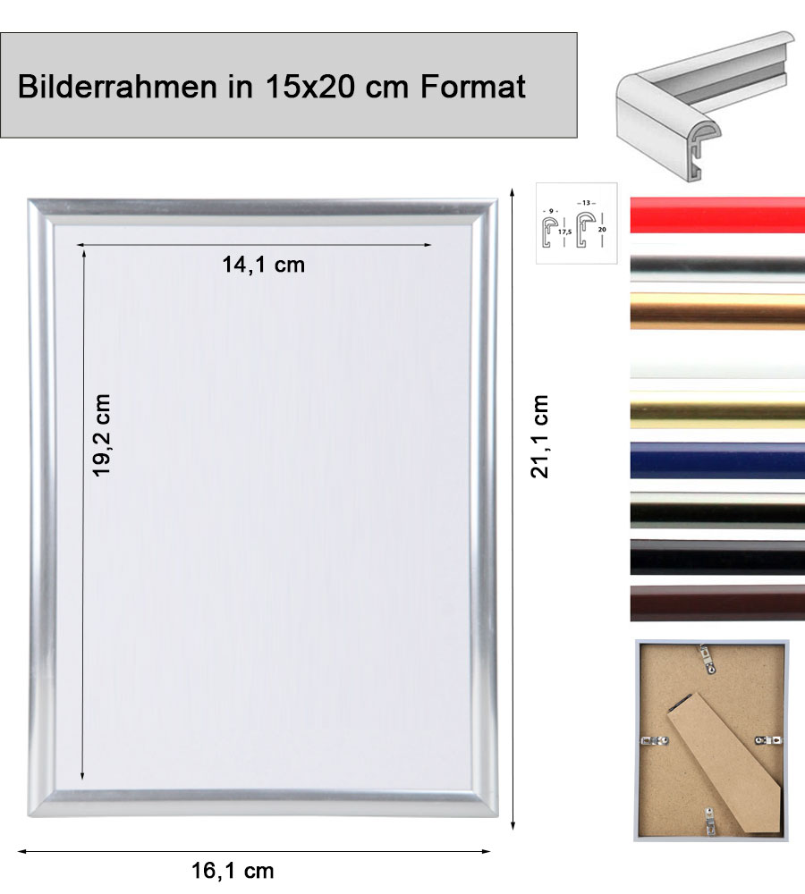 New Lifestyle Kunststoff Bilderrahmen Kunststoffrahmen Bildhalter Bildträger - Farbe: Bronze | Format: 15x20