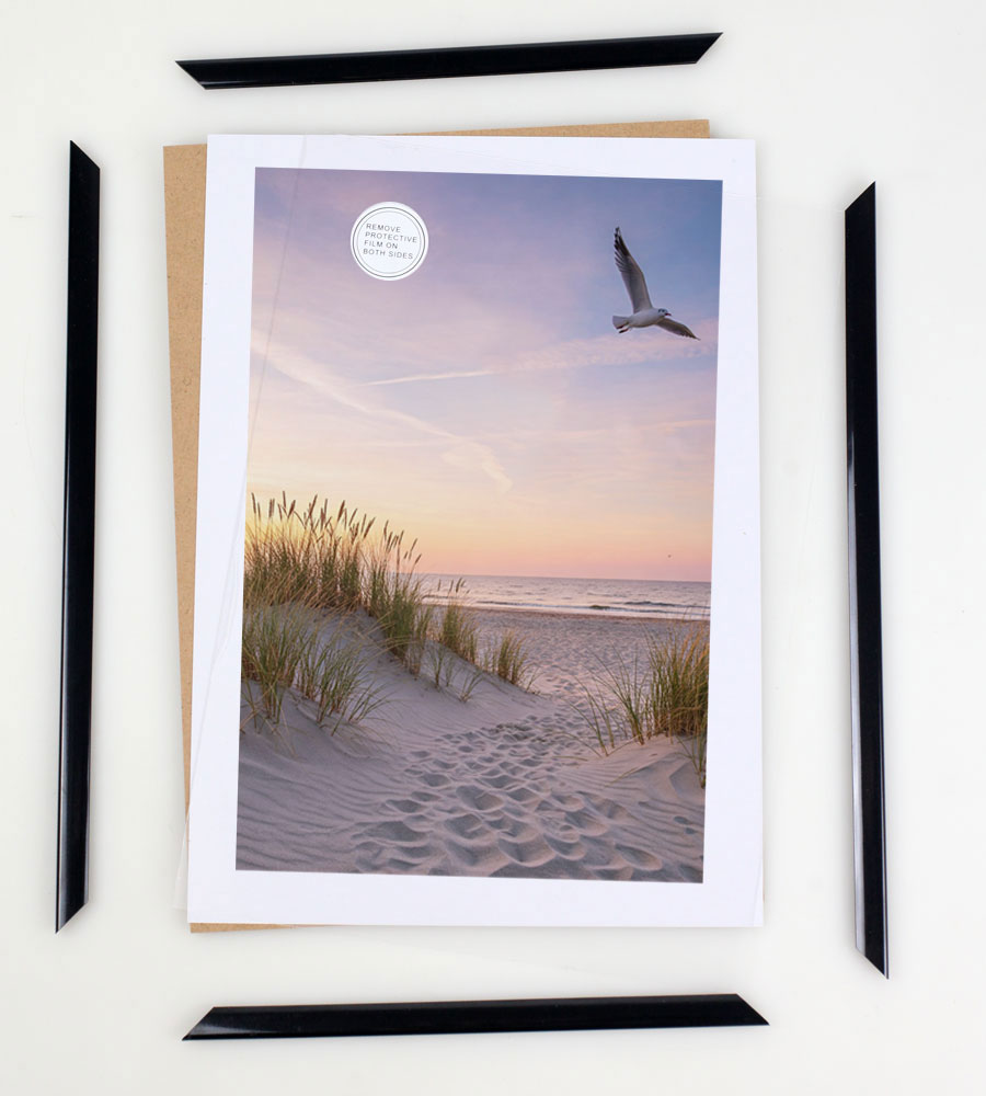 Bilderrahmen in Schwarz Fotorahmen aus Kunststoff Bilder Foto Posterrahmen Collage AC-6 -