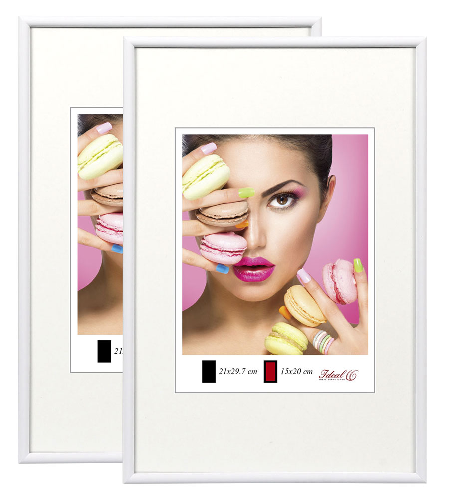 2er 3er 5er Pack Photo Style Set Bilderrahmen Wanddeko Collage Poster Kunststoff Rahmen - Pack: 2er | Farbe: Weiß | Format: 40x60