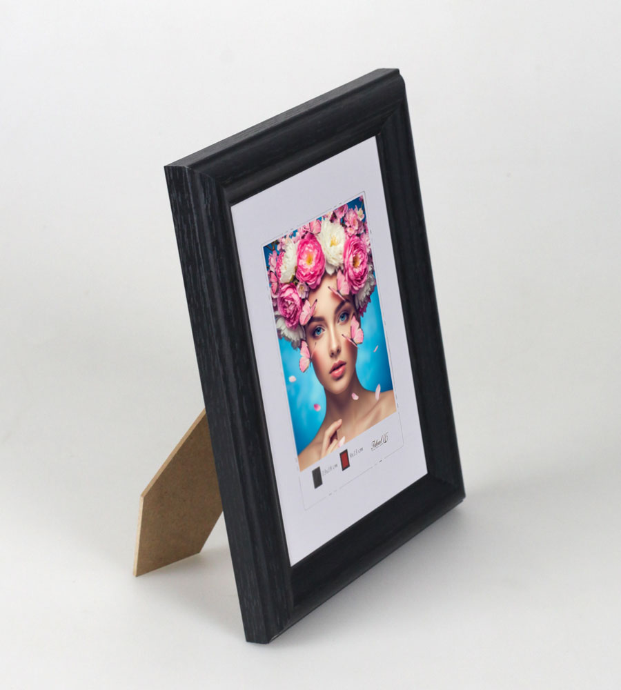 3er 5er Set Holzrahmen mit Kunststoffglas Bilderrahmen MDF Rahmen Collage Wandrahmen Fotorahmen neu HR-22 - Farbe: 3er Pack Schwarz | Format: 13x18