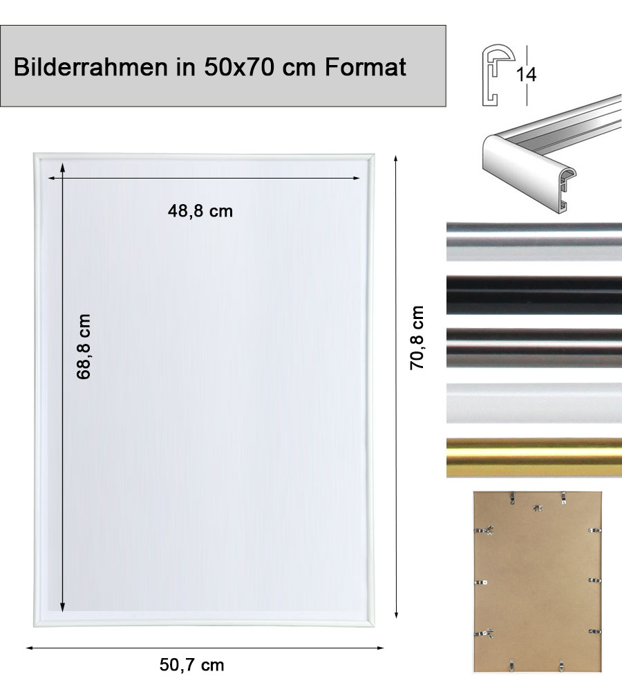 2er 3er 5er Pack Photo Style Set Bilderrahmen Wanddeko Collage Poster Kunststoff Rahmen - Pack: 3er | Farbe: Gold | Format: 50x70