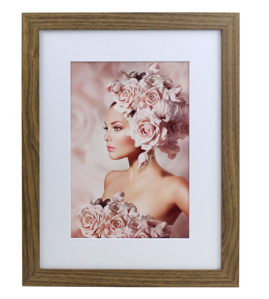 Bilderrahmen Holz Rahmen Plexi Acryl Collage Wanddeko Poster quadratisch S215 - Farbe: Eiche | Format: 29,7x42 A3