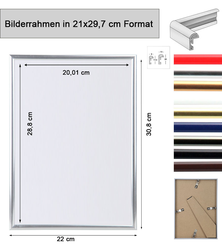 New Lifestyle Set Bilderrahmen Wanddeko Collage Poster Rahmen 2er 3er 5er Pack - Pack: 5er | Farbe: Weiß | Format: 21x29,7 DIN A4