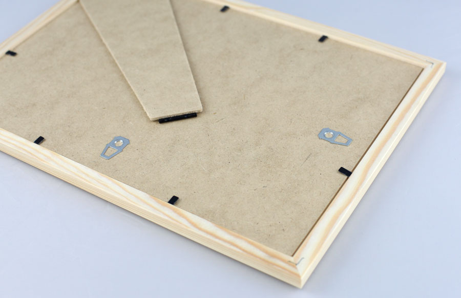 Leano Bilderrahmen aus Holz – Fotorahmen mit Klarglas & Flexipins | Wanddeko & Collage-Rahmen S190 - Farbe: Nuss | Format: 21x29,7 DIN A4