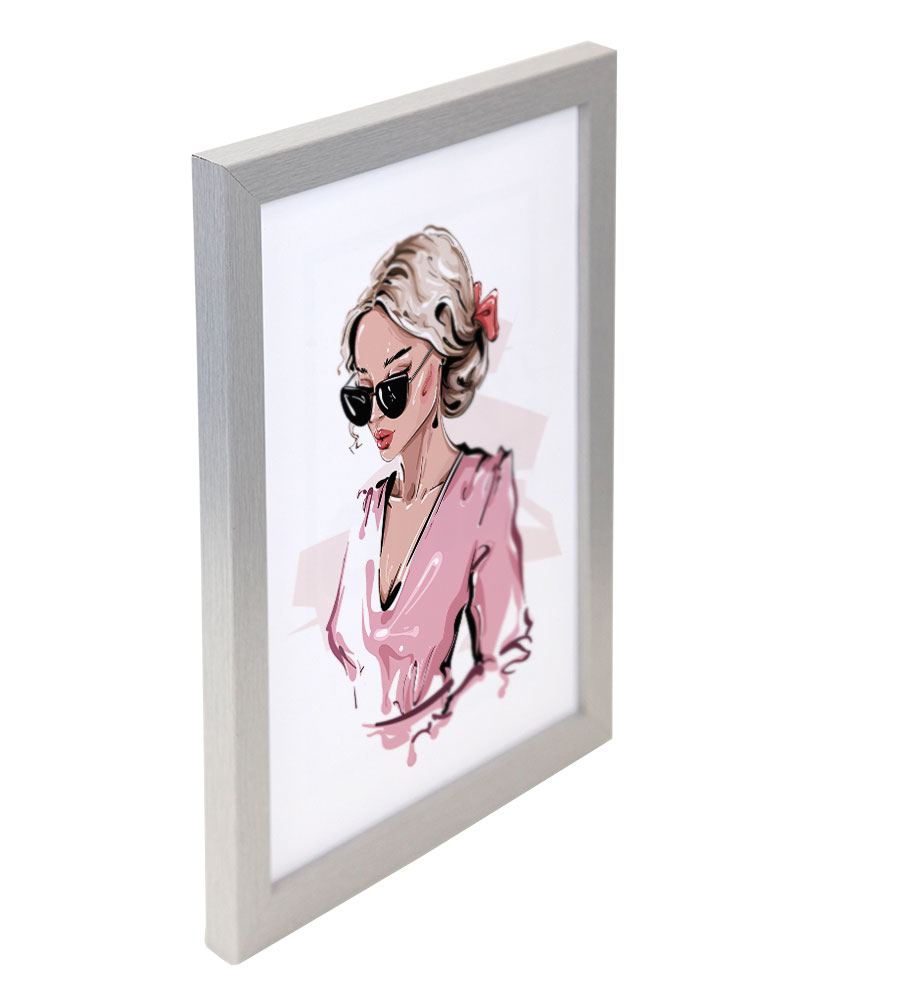 Bilderrahmen Hekla Holzrahmen Posterrahmen Picture Frame Collage Poster Foto Rahmen - Farbe: Silber | Format: 21x29,7 A4