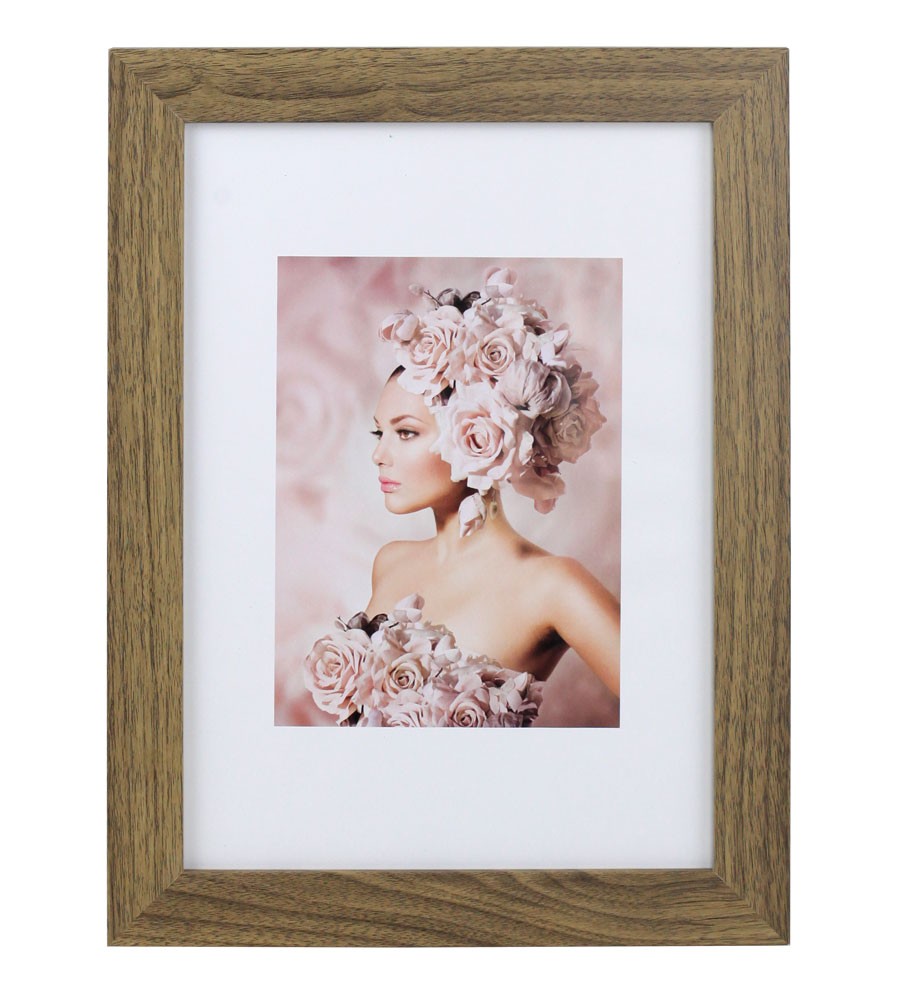 Bilderrahmen Holz Rahmen Plexi Acryl Collage Wanddeko Poster quadratisch S215 - Farbe: Eiche | Format: 21x29,7 A4