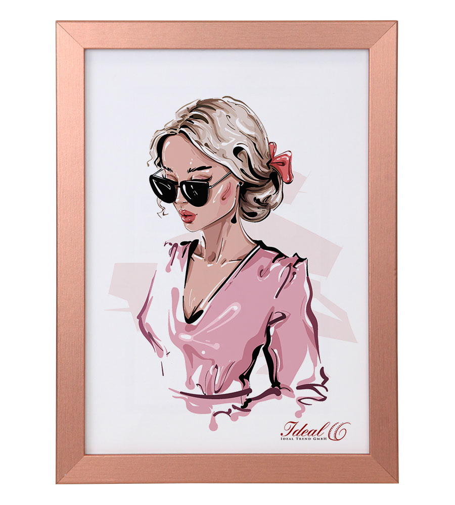 Bilderrahmen Hekla Holzrahmen Posterrahmen Picture Frame Collage Poster Foto Rahmen - Farbe: Bronze | Format: 21x29,7 A4