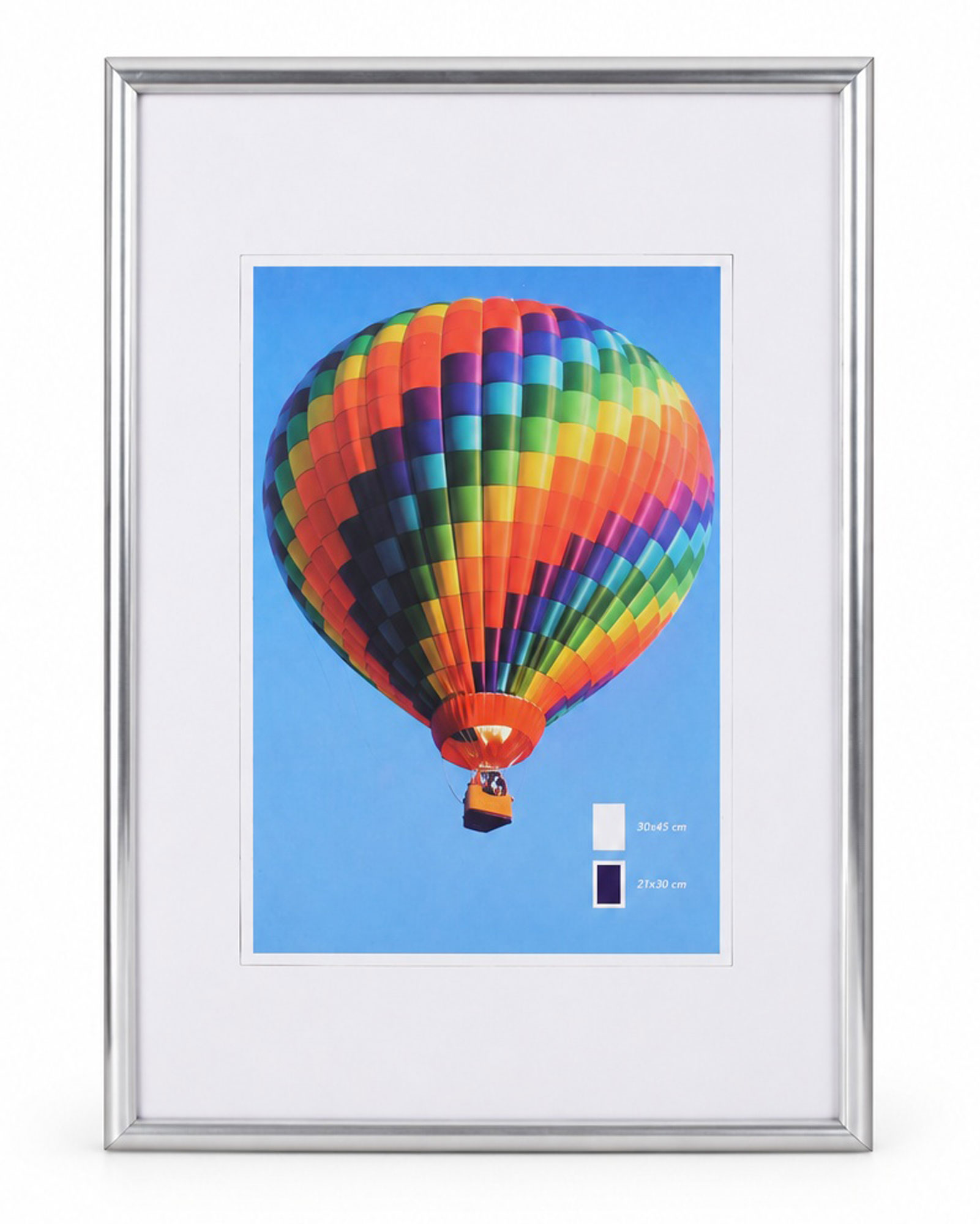 New Lifestyle Kunststoff Bilderrahmen Kunststoffrahmen Bildhalter Bildträger - Farbe: Silber | Format: 30x45