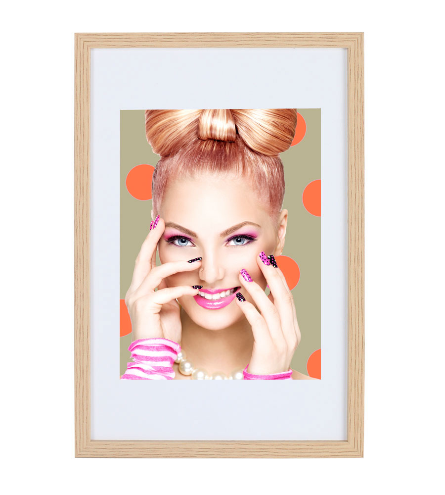 Bilderrahmen Lifestyle Plexi Foto Rahmen Collage Wanddeko Poster S111 - Farbe: Eiche | Format: 20x30
