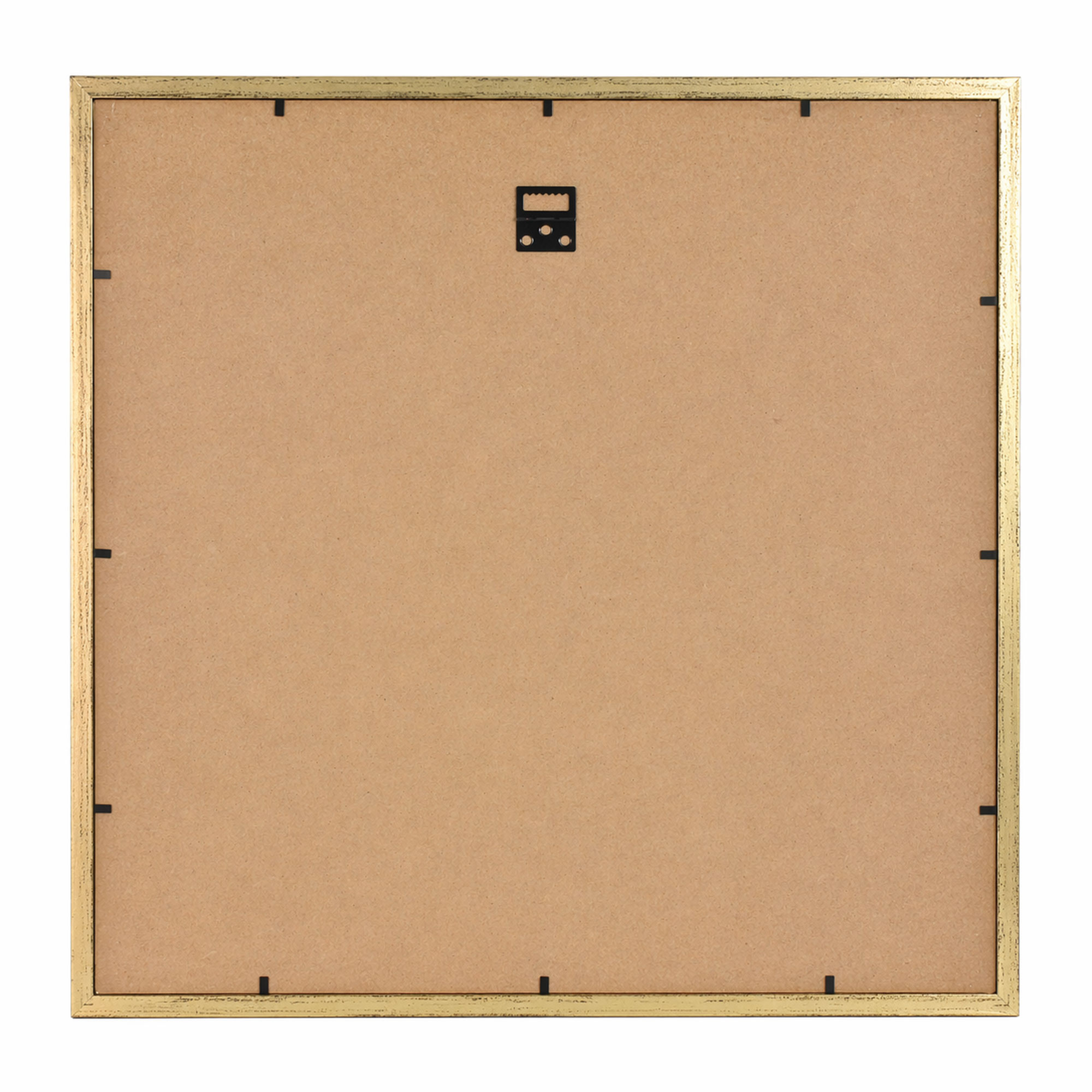 3D Objektrahmen Bilderrahmen mit Passepartout & gehärtetem Glas Holz MDF Rahmen Foto Poster - Farbe: Gold-Antik | Format: 50x50