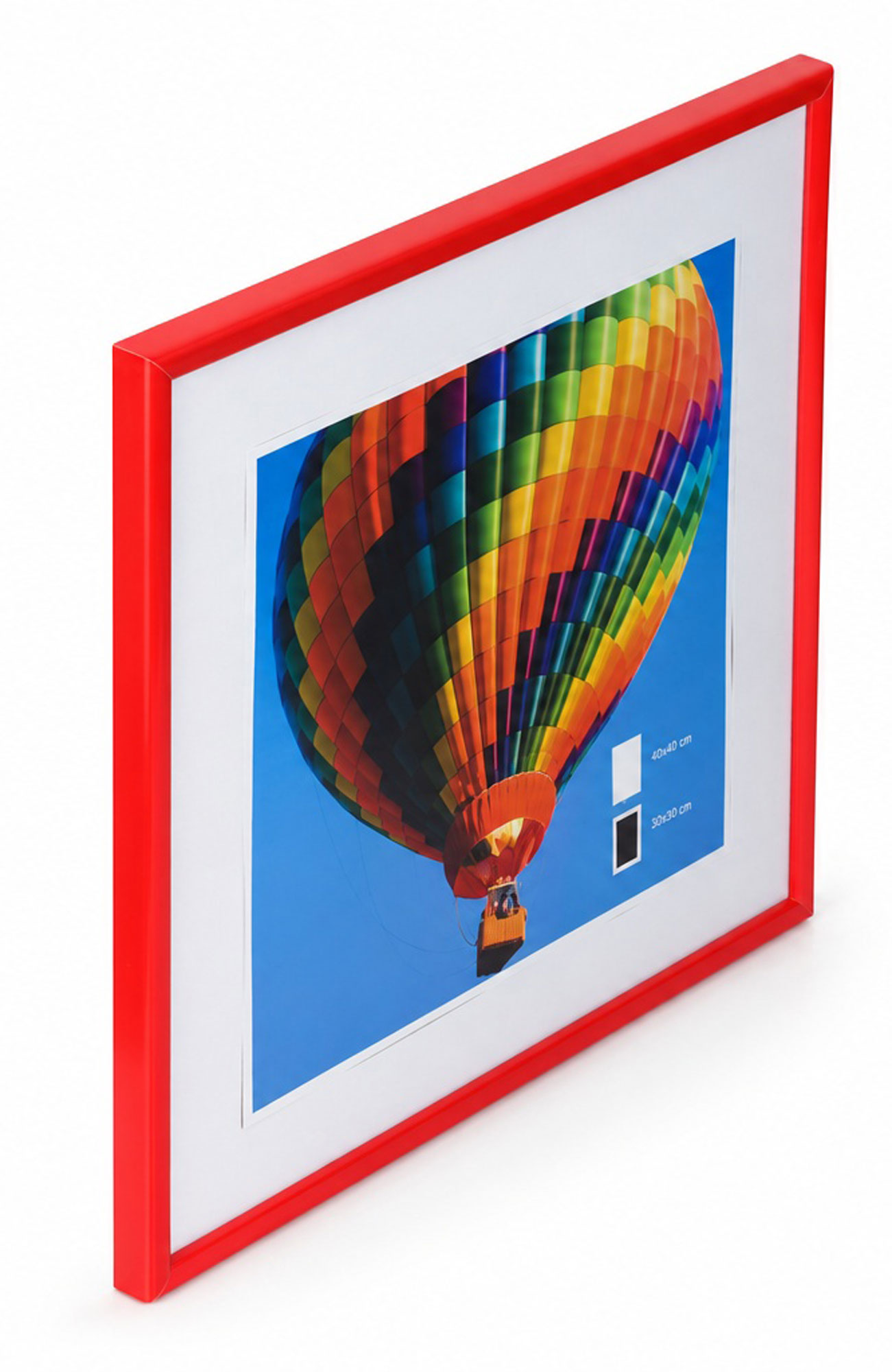 New Lifestyle Kunststoff Bilderrahmen Kunststoffrahmen Bildhalter Bildträger - Farbe: Rot | Format: 40x40