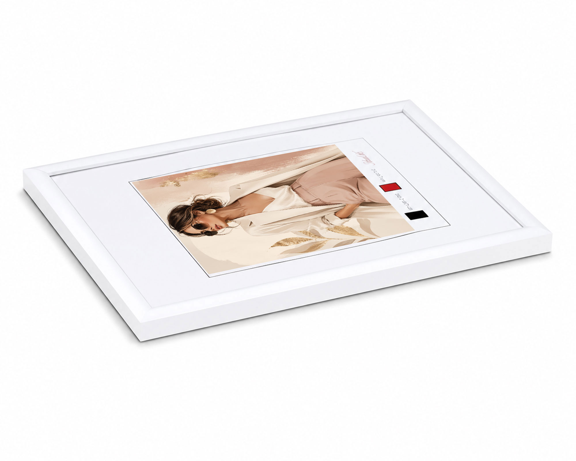 Moderner Bilderrahmen mit echtem Glas für wertvolle Erinnerungen Bilder Foto Rahmen mit abgerundetem Profil - Farbe: Weiß | Format: 40x40