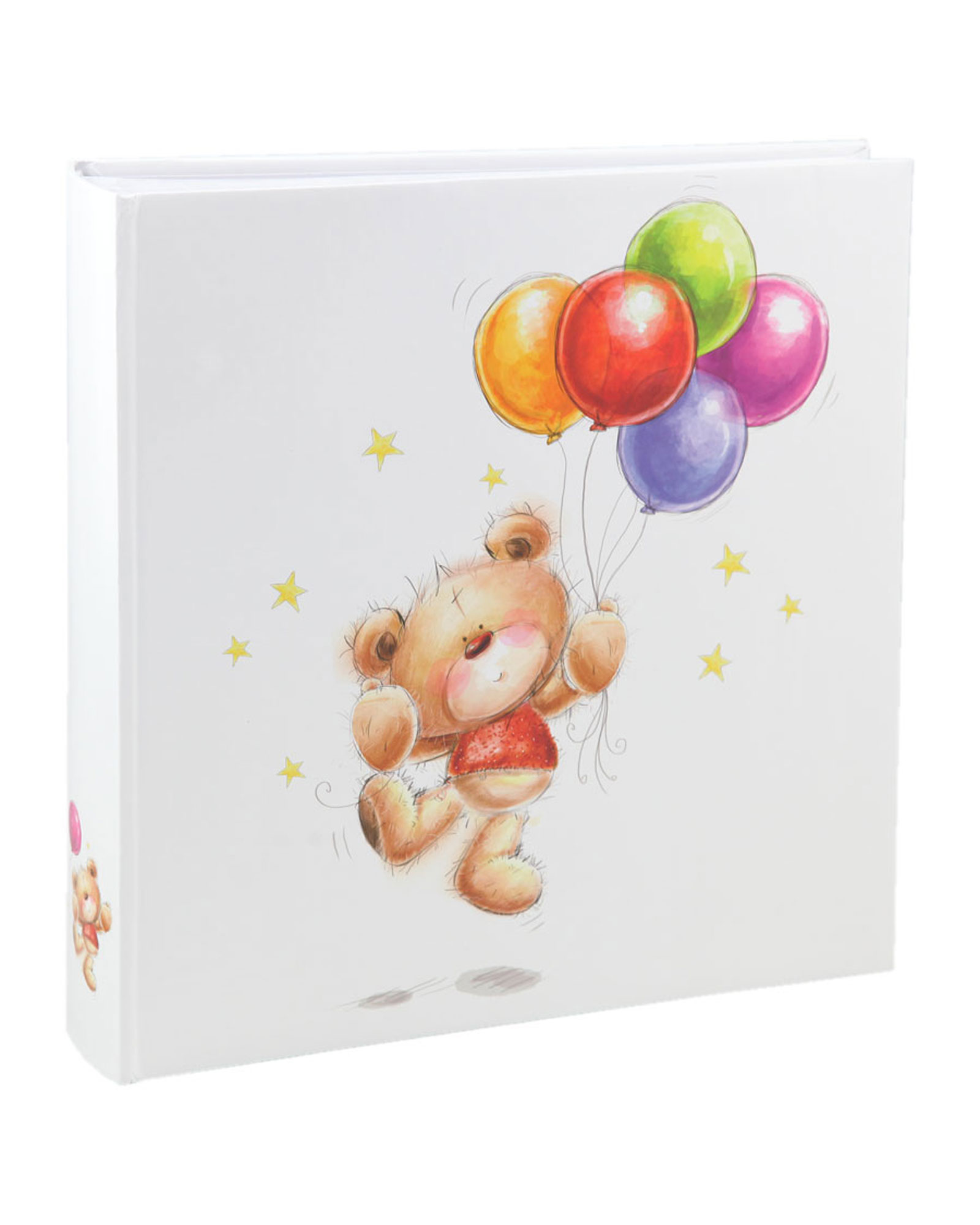 Cat & Bears Fotoalbum 30x30 cm 100 weiße Seiten Baby Kinder Foto Album Fotobuch - Farbe: Ballon