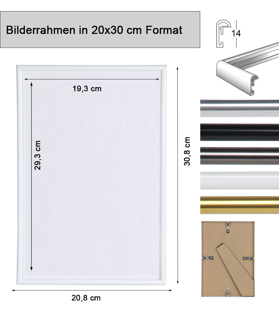 2er 3er 5er Pack Photo Style Set Bilderrahmen Wanddeko Collage Poster Kunststoff Rahmen - Pack: 3er | Farbe: Schwarz | Format: 20x30