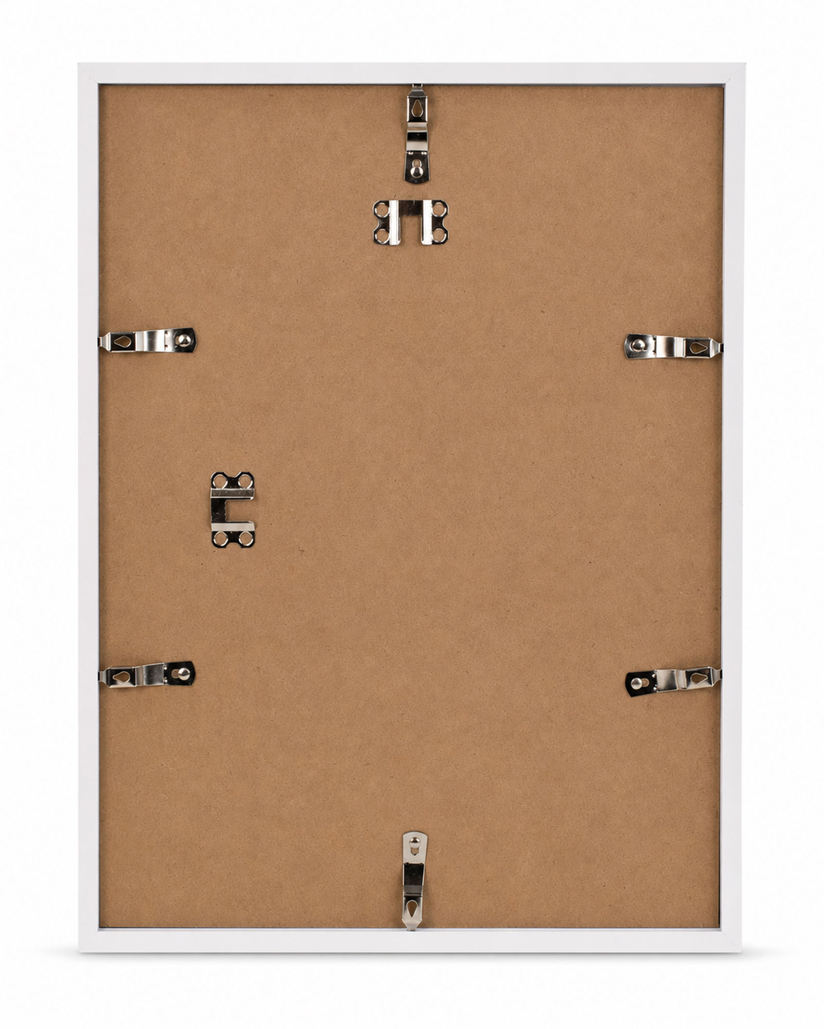 Kunststoff Bilderrahmen Modern Style mit gehärtetem Glas & Passepartout Blockprofil Collage Foto Rahmen Wanddeko für Fotowand - Farbe: Weiß | Format: 30x40 | Pack: 10