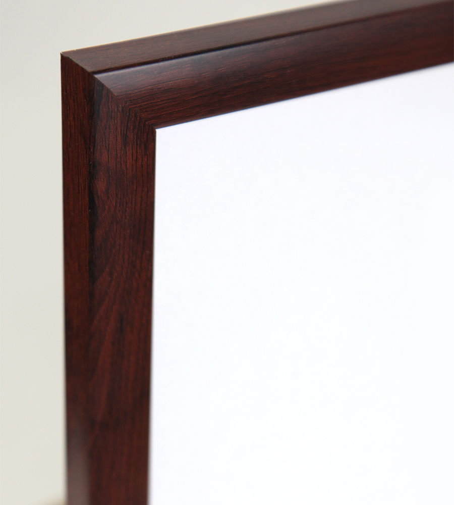 Kunststoffrahmen mit Klarglas Bilderrahmen PS-1 Frame Foto Collage Portraitrahmen Glasscheibe - Farbe: Mahagoni | Format: 40x50