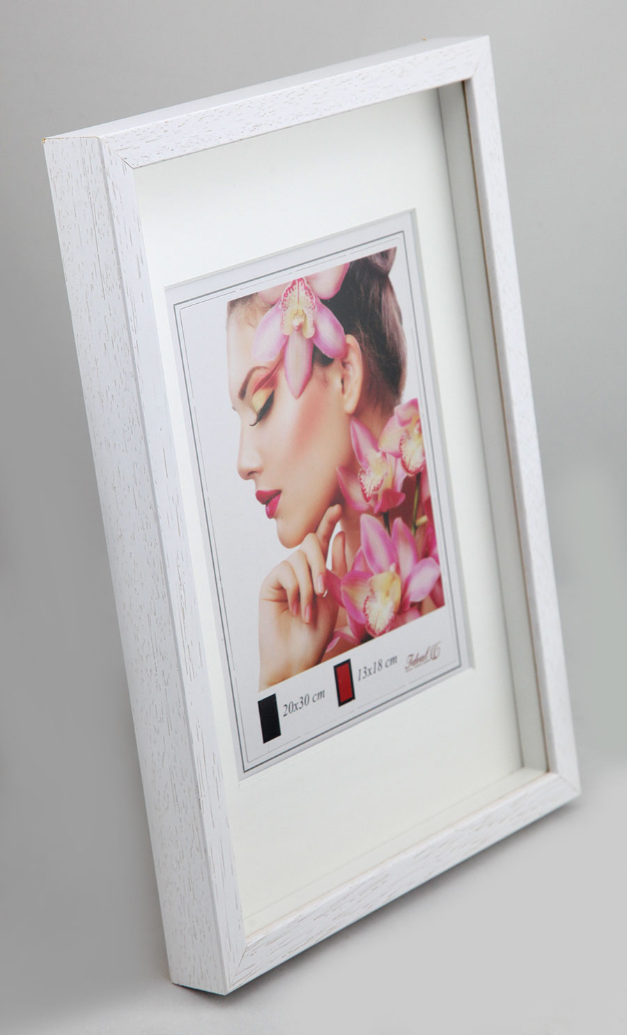 3D Objektrahmen Holz Bilderrahmen Wanddeko Collage Poster Shirt Trikot Rahmen HR - Farbe: Weiß | Format: 30x30