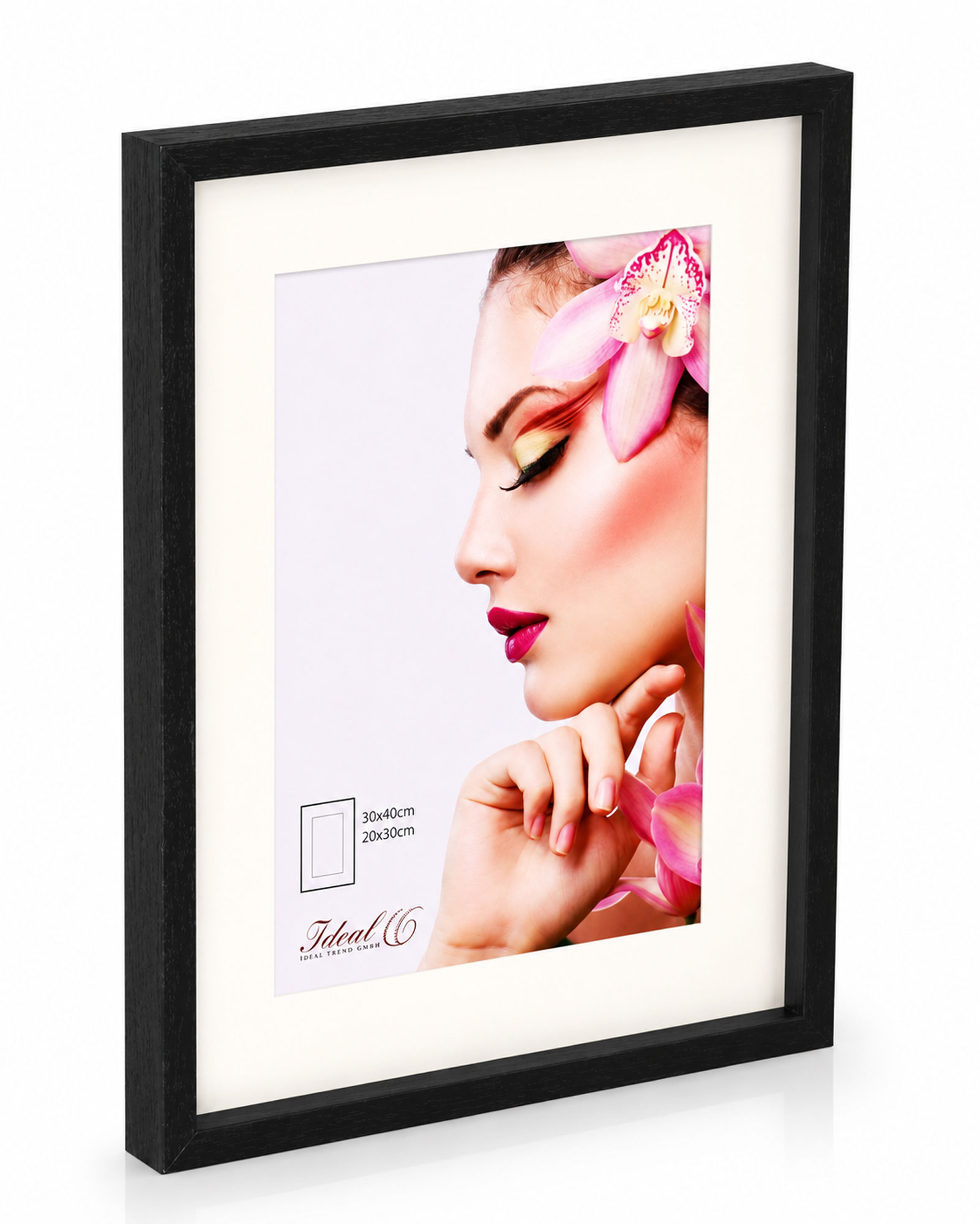 3D Objektrahmen Holz Bilderrahmen Wanddeko Collage Poster Shirt Trikot Rahmen HR - Farbe: Schwarz | Format: 30x40