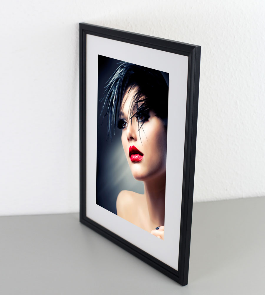 Artos Holz Bilderrahmen Acrylglas Plexi Lifestyle Foto Rahmen Collage Wanddeko Poster - Farbe: Schwarz | Format: 30x40