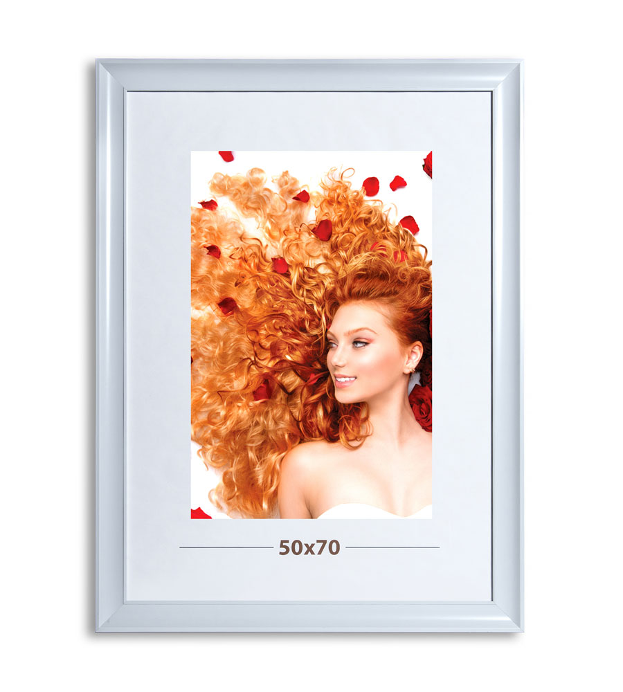 Bilderrahmen Lifestyle Foto Rahmen Collage quadratisch Wanddeko Poster 40D - Farbe: Weiss | Format: 50x70
