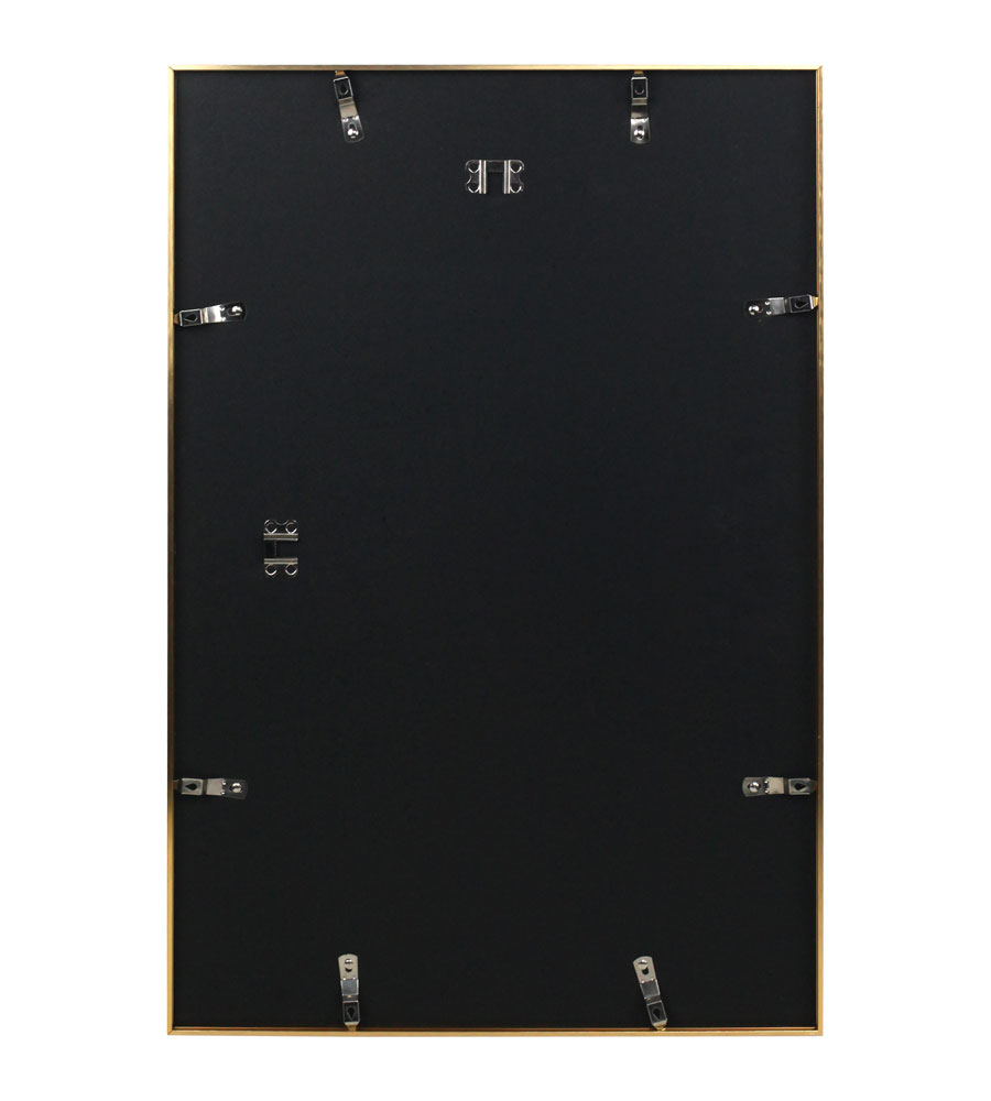Aluminium Bilderrahmen 3D Rahmen mit Passepartout & gehärtetem Glas Fotorahmen Wandrahmen AL-3 - Farbe: Gold | Format: 40x60
