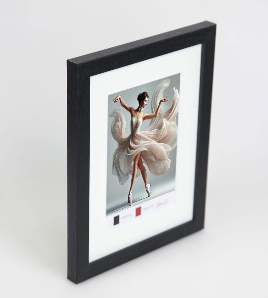 Holzbilderrahmen mit Passepartout Elegantes Design Foto Rahmen Collage Wanddeko HR-5 Poster -