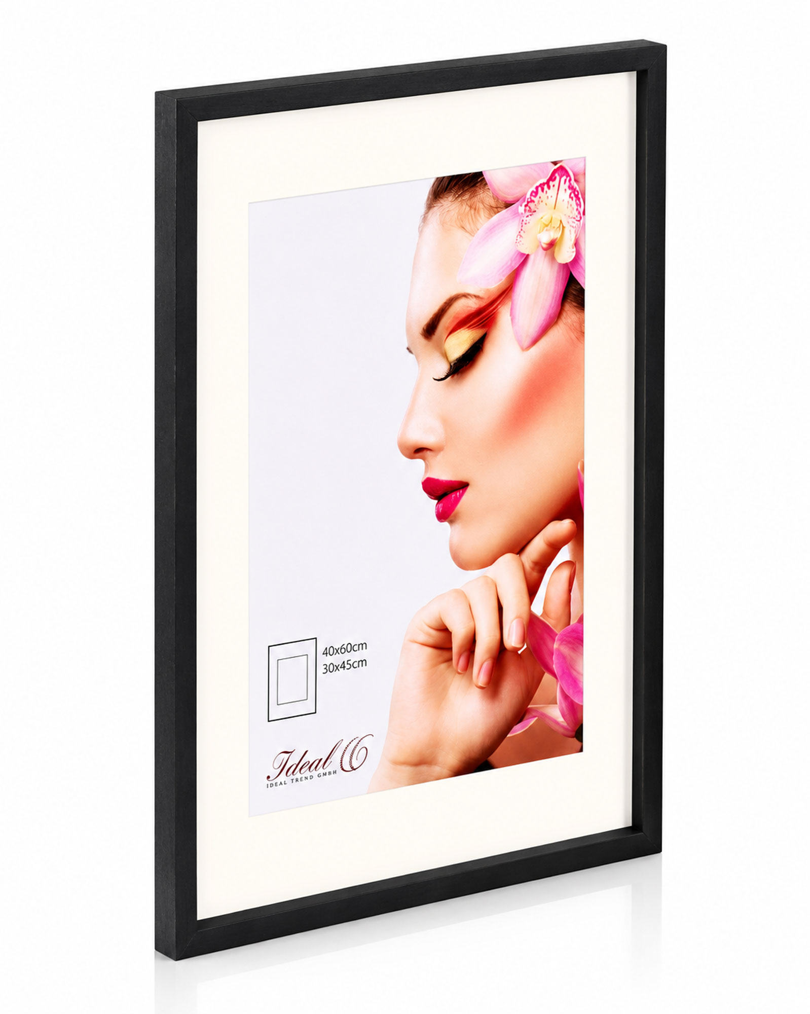3D Objektrahmen Holz Bilderrahmen Wanddeko Collage Poster Shirt Trikot Rahmen HR - Farbe: Schwarz | Format: 40x60