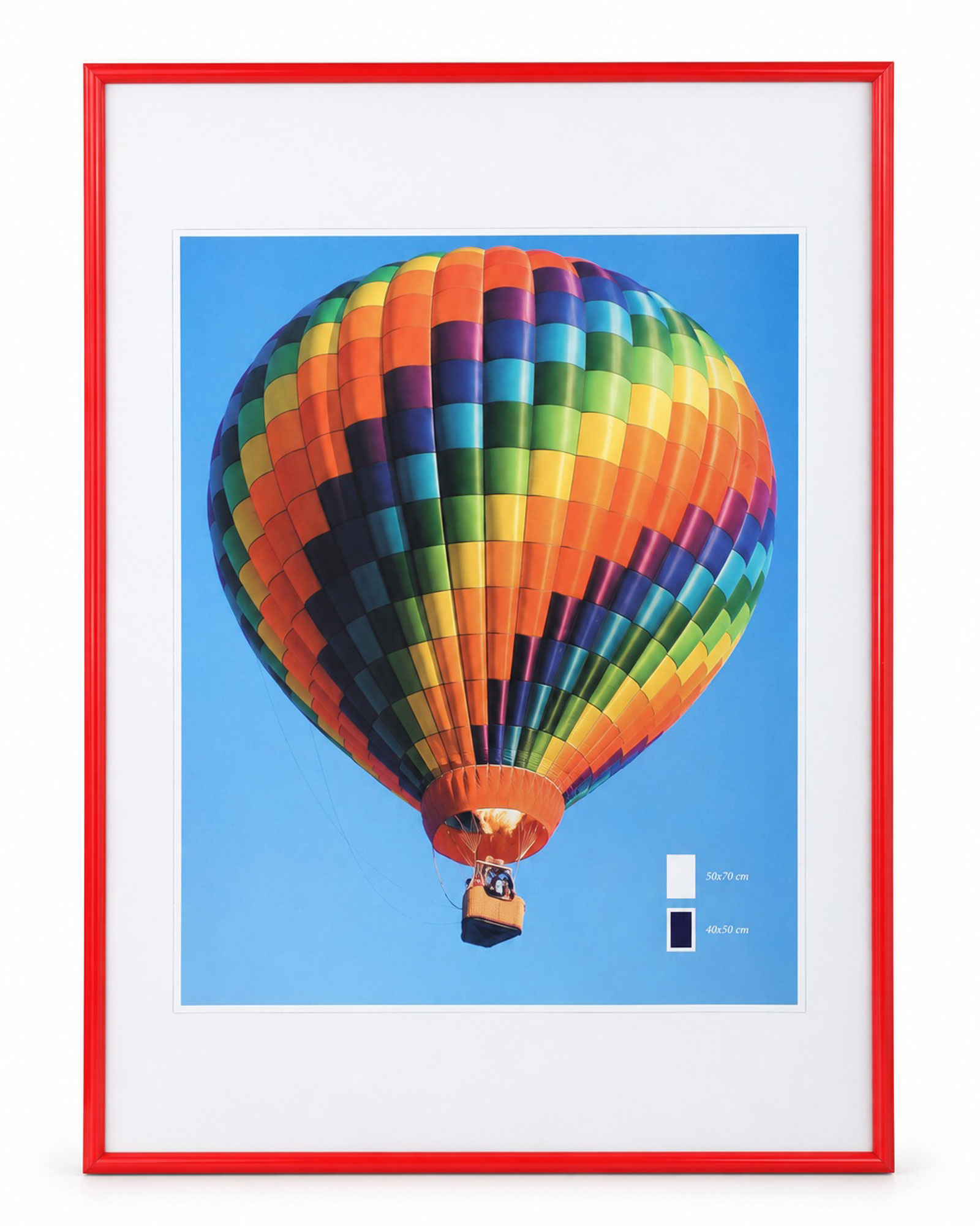 New Lifestyle Kunststoff Bilderrahmen Kunststoffrahmen Bildhalter Bildträger - Farbe: Rot | Format: 50x70
