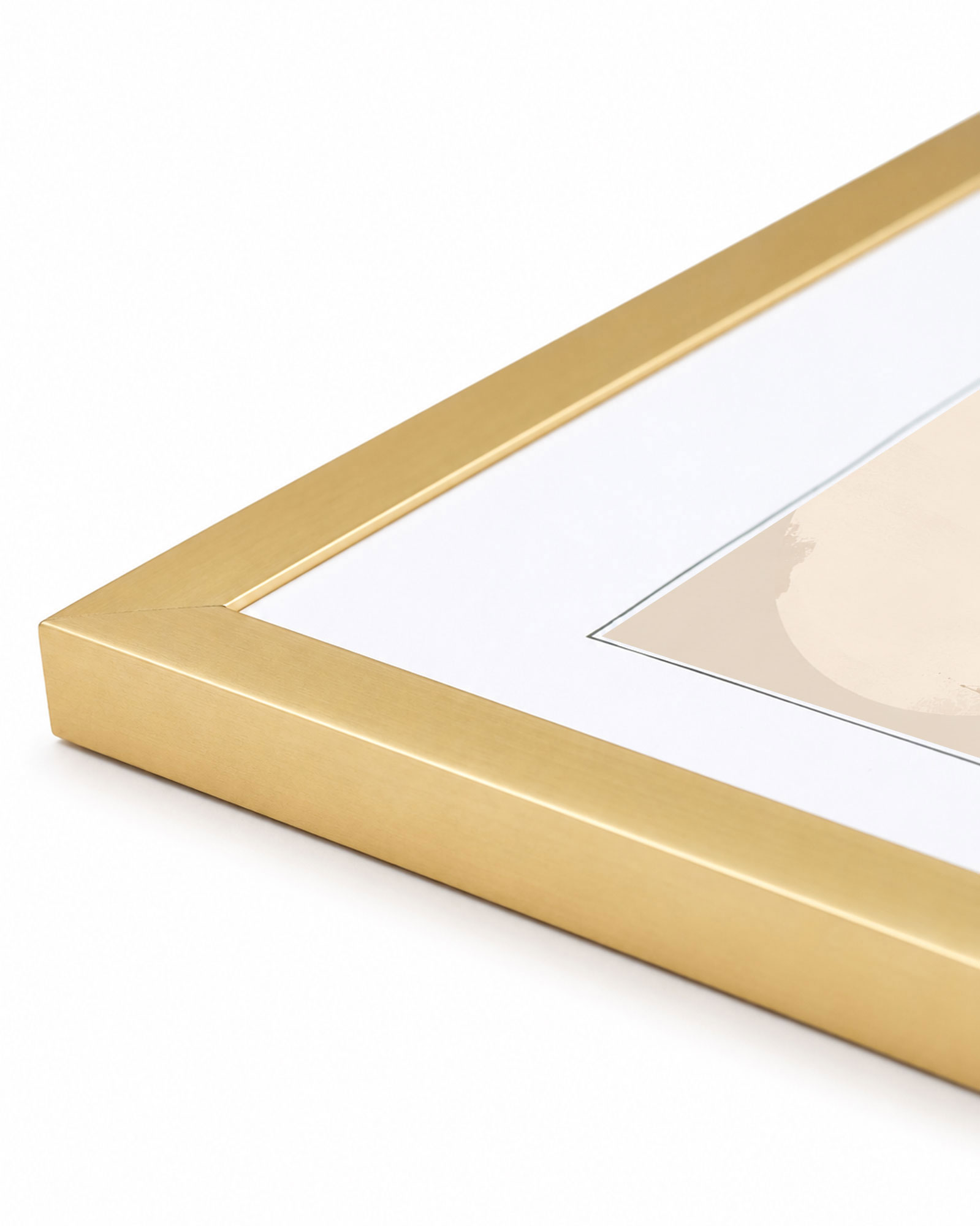 Moderner Bilderrahmen mit echtem Glas für wertvolle Erinnerungen Bilder Foto Rahmen mit abgerundetem Profil - Farbe: Gold | Format: 40x40