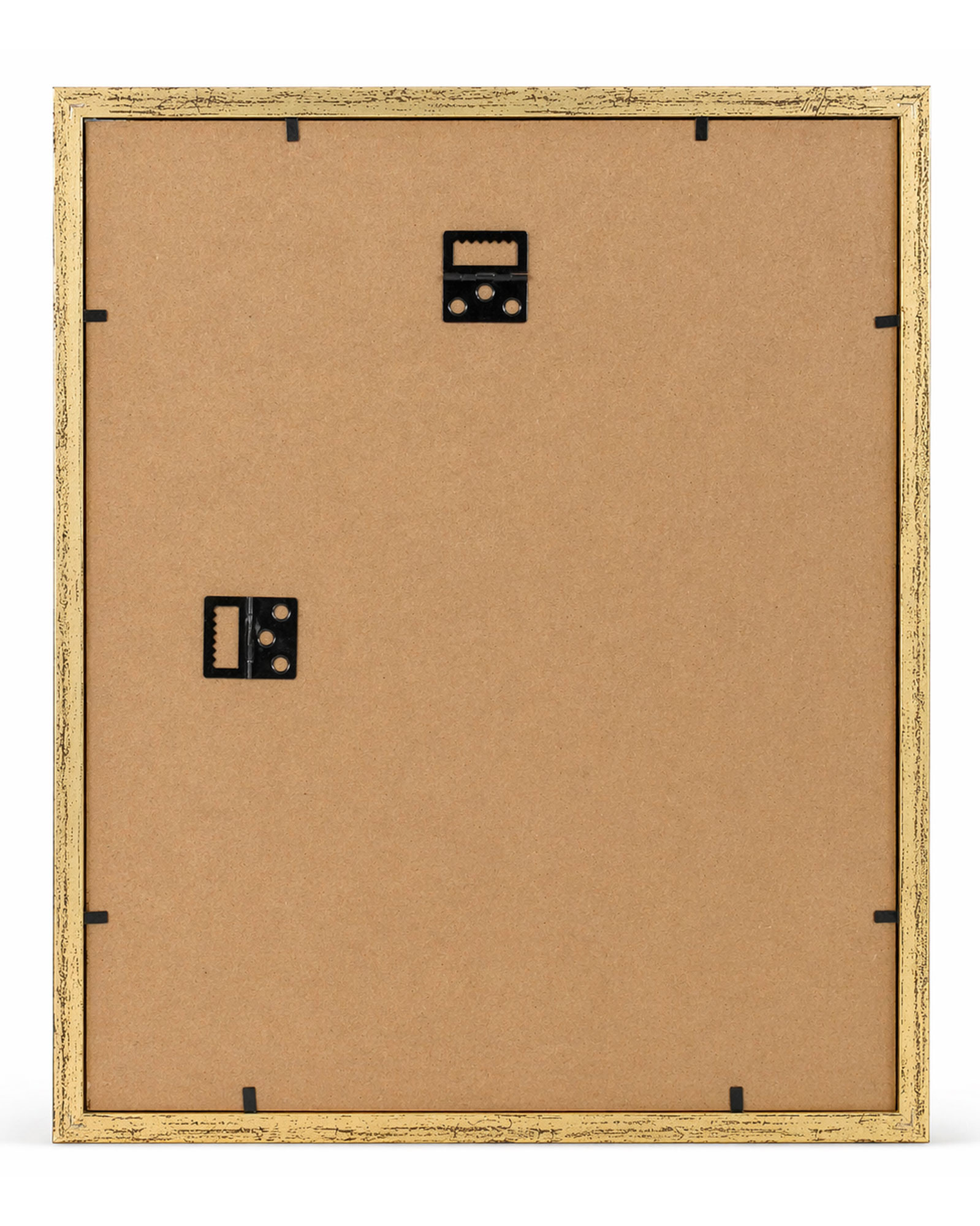 3D Objektrahmen Bilderrahmen mit Passepartout & gehärtetem Glas Holz MDF Rahmen Foto Poster - Farbe: Gold-Antik | Format: 30x40