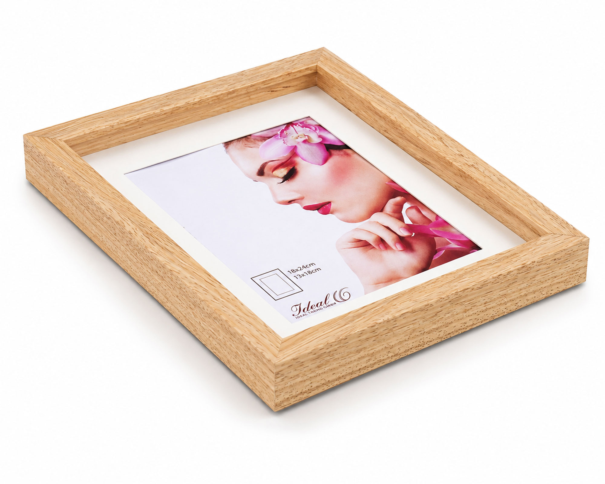 3D Objektrahmen Holz Bilderrahmen Wanddeko Collage Poster Shirt Trikot Rahmen HR - Farbe: Natur | Format: 18x24