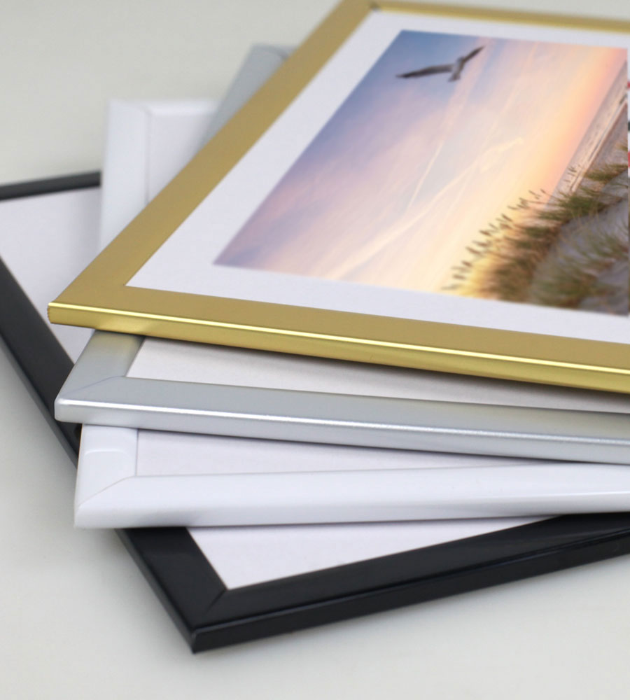 Bilderrahmen Fotorahmen aus Kunststoff Bilder Foto Posterrahmen Collage AC-6 - Farbe: Weiß | Format: 40x50