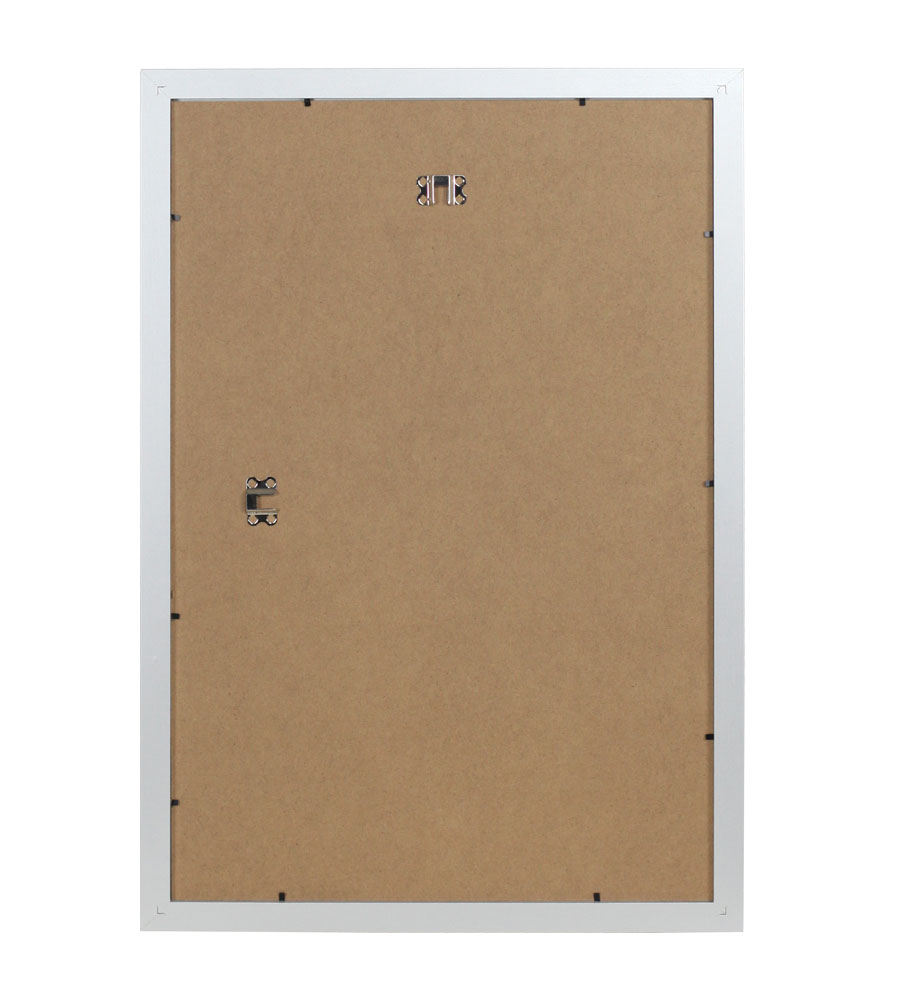 Bilderrahmen Holz Rahmen Plexi Acryl Collage Wanddeko Poster quadratisch S215 - Farbe: Silber | Format: 40x60